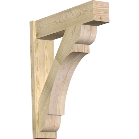 Ekena Millwork Olympic Block Rough Sawn Outlooker, Douglas Fir, 8"W x 32"D x 38"H OUT08X32X38OLY05RDF